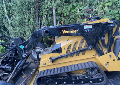 A stump grinder in Wolcott, CT